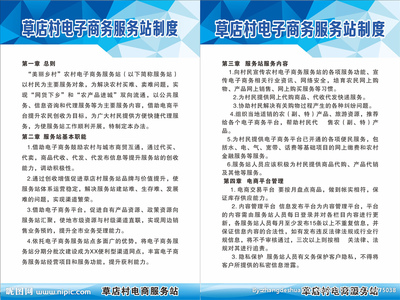 电商制度设计图展板模板 广告设计与电子商务的完美融合
